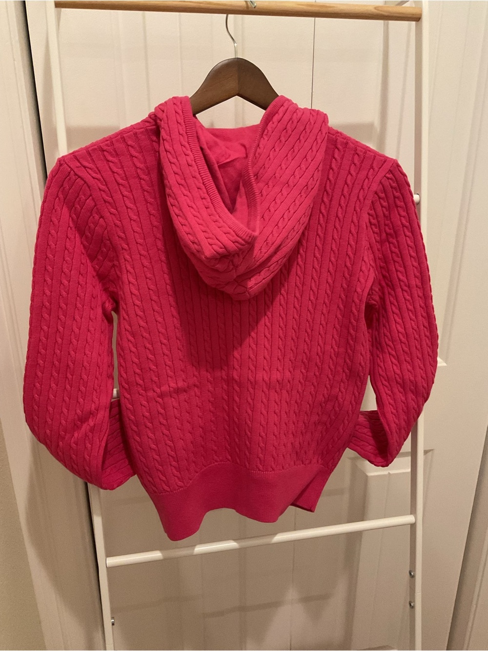 Polo by Ralph Lauren Girls Hot Pink Cable-Knit Zip Sweater - Picture 4 of 8